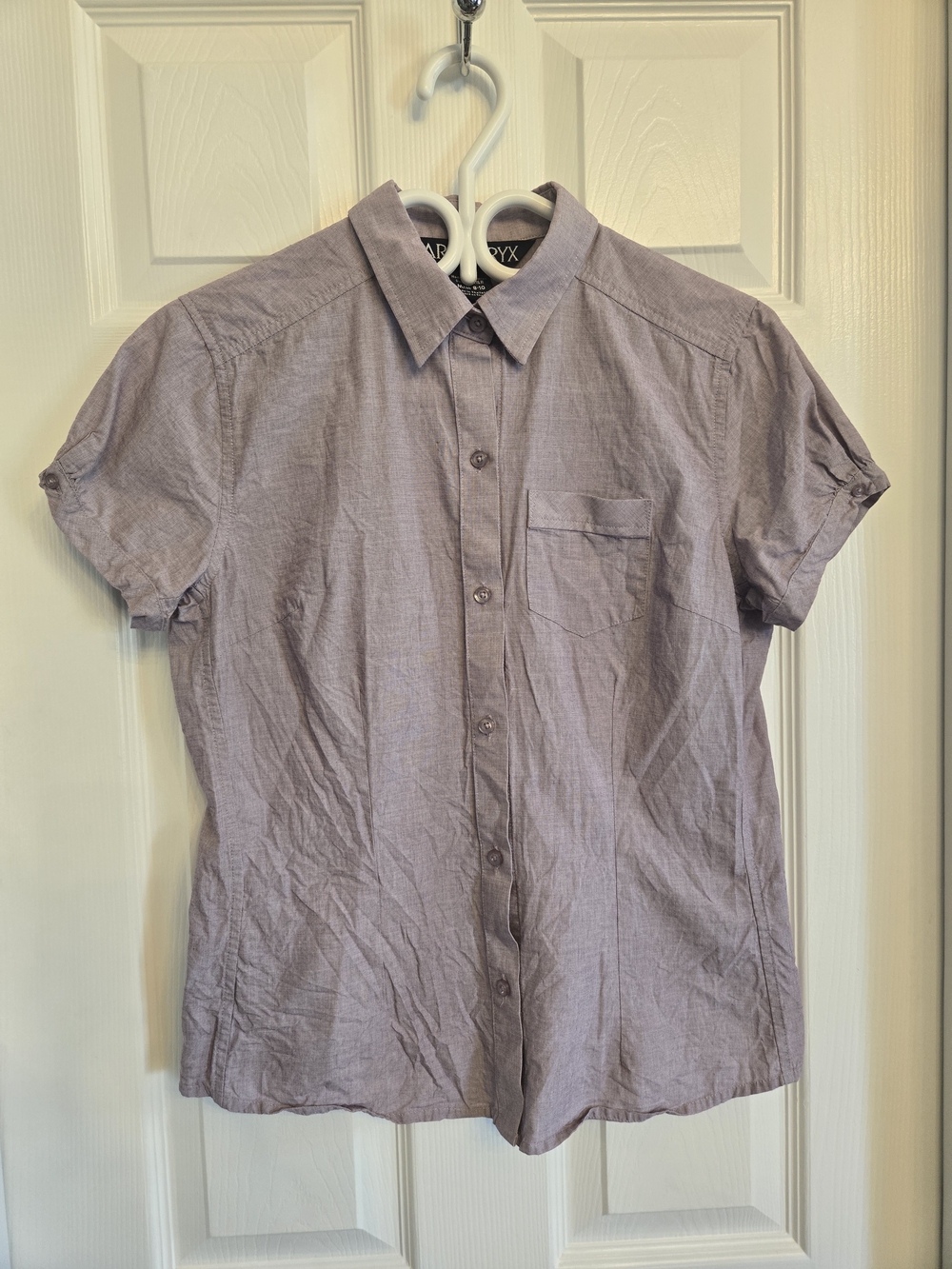 (M) Arc'teryx Women's Short-Sleeve Button-Down Shirt in Light Lavender